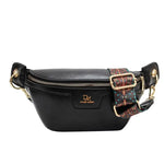 Bolsa de cintura em couro vegetal preto