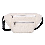Bolsa de cintura em lã branco