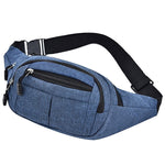 Bolsa de cintura em tecido azul