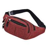 Bolsa de cintura em tecido vermelho
