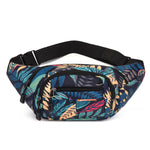 Bolsa de cintura estilo floral azul