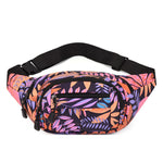 Bolsa de cintura estilo floral púrpura