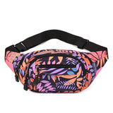 Bolsa de cintura estilo floral púrpura