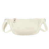 Bolsa de cintura feminina com bolso grande branco