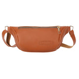 Bolsa de cintura feminina com bolso grande castanho