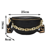Bolsa de cintura feminina com corrente