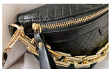 Bolsa de cintura feminina com corrente