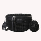 Bolsa de cintura feminina design artístico