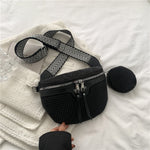 Bolsa de cintura feminina design artístico