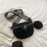 Bolsa de cintura feminina design artístico