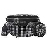 Bolsa de cintura feminina design artístico