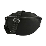 Bolsa de cintura feminina estilo retro preto