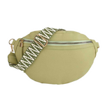 Bolsa de cintura feminina estilo retro verde-maçã