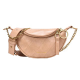 Bolsa de cintura feminina estilosa bege