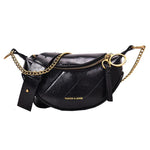 Bolsa de cintura feminina estilosa preto