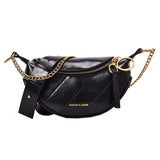 Bolsa de cintura feminina estilosa preto