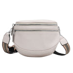 Bolsa de cintura feminina retro branco