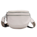 Bolsa de cintura feminina retro branco