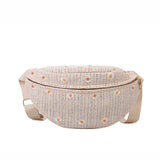 Bolsa de cintura floral bege