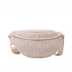 Bolsa de cintura floral bege