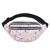 Bolsa de cintura geométrica cor-de-rosa