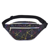 Bolsa de cintura geométrica preto