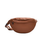 Bolsa de cintura grande capacidade castanho