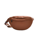 Bolsa de cintura grande capacidade castanho