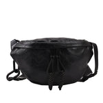 Bolsa de cintura grande couro vegetal preto