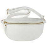 Bolsa de cintura grande minimalista para mulher branco