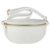 Bolsa de cintura grande minimalista para mulher branco