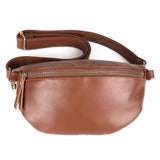 Bolsa de cintura grande minimalista para mulher castanho