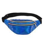 Bolsa de cintura holográfica azul