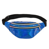 Bolsa de cintura holográfica azul
