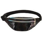 Bolsa de cintura holográfica preto