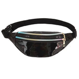 Bolsa de cintura holográfica preto