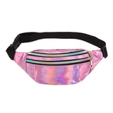 Bolsa de cintura holográfica rosa