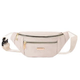 Bolsa de cintura impermeável mulher bege