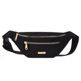 Bolsa de cintura impermeável mulher preto