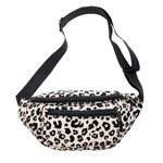 Bolsa de cintura leopardo branco