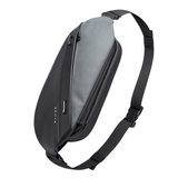 Bolsa de cintura masculina minimalista cinzento