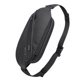 Bolsa de cintura masculina minimalista preto