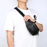 Bolsa de cintura masculina preto