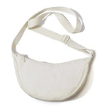 Bolsa de cintura minimalista feminina bege