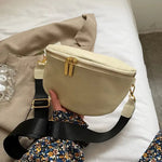 Bolsa de cintura oversize mulher bege