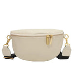 Bolsa de cintura oversize mulher bege