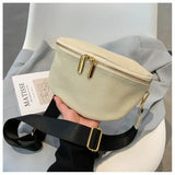 Bolsa de cintura oversize mulher bege