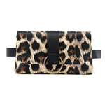 Bolsa de cintura pequena para mulher leopardo