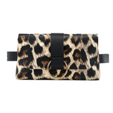 Bolsa de cintura pequena para mulher leopardo