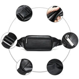 Bolsa de cintura preta ajustável preto